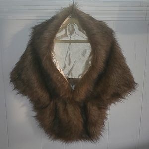Artificial Fur Brown Wrap